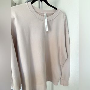 Lululemon oversized crew, porcelain pink, size 8